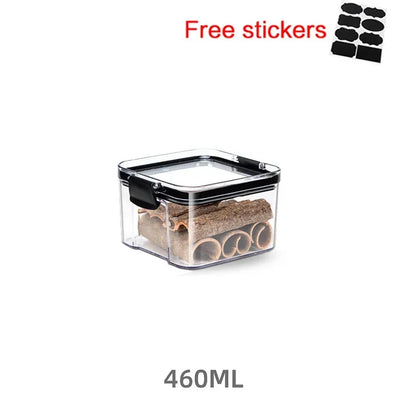 460~1800Ml Stackable Storage Box Transparent Kitchen Containers Noodles Spaghetti Sealed Tank Dry Food Cans Organizers Bottles